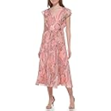 Women's Sleeveless Midi Fit and Flare Chiffon