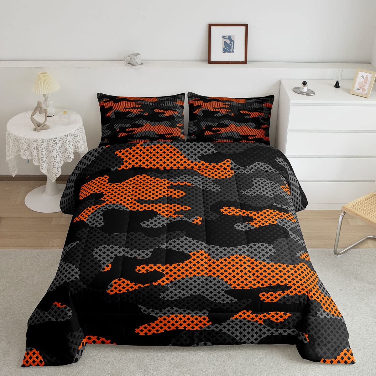 Army Camouflage Comforter Set Full Size 