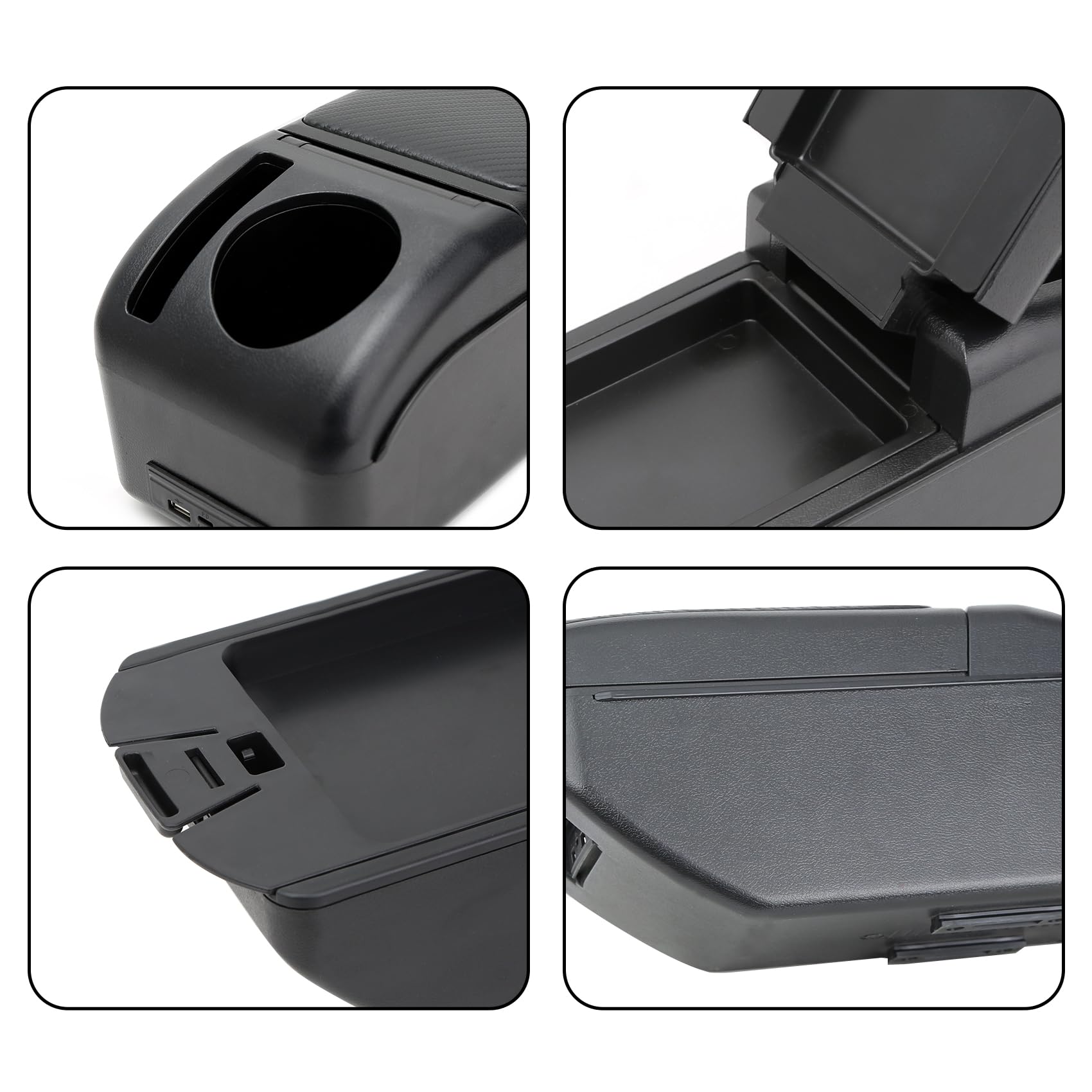 Dubbele Laag Armsteunen voor 208 2013-2018 Auto Interieur