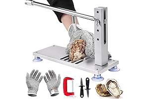 Adjustable Oyster Shucker Machine with Glove and G-Clip