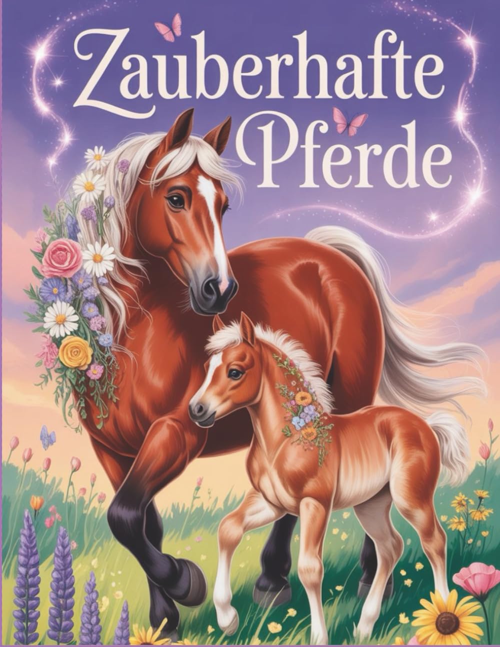 Zauberhafte Pferde: Ausmalbuch für Mädchen ab 6 Jahren, zur Förderung von Kreativität: Großformat ,Din A4 ,50 zauberhafte Pferdemotive (Coloring books)