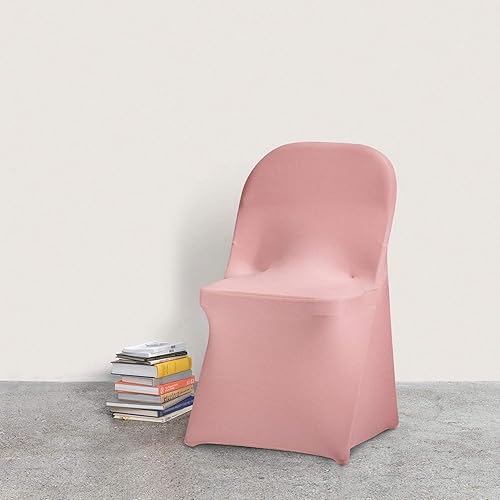 Vista 87 de Funda de silla Peomeise plegable, de elastano para banquete de boda, comedor, evento. Blanco