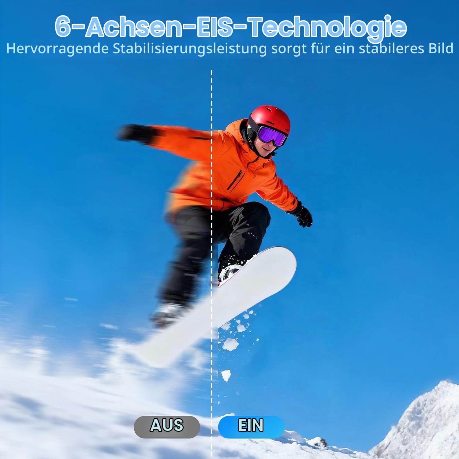 Actioncam 4K 60FPS WiFi Unterwasserkamera 40MP 40 Meter wasserdicht mit Touchscreen, 170° Weitwinkel, EIS-Bildstabilisierung, 5X Zoom, 2,4G Fernbedienung & 2 Akkus 1350mAh