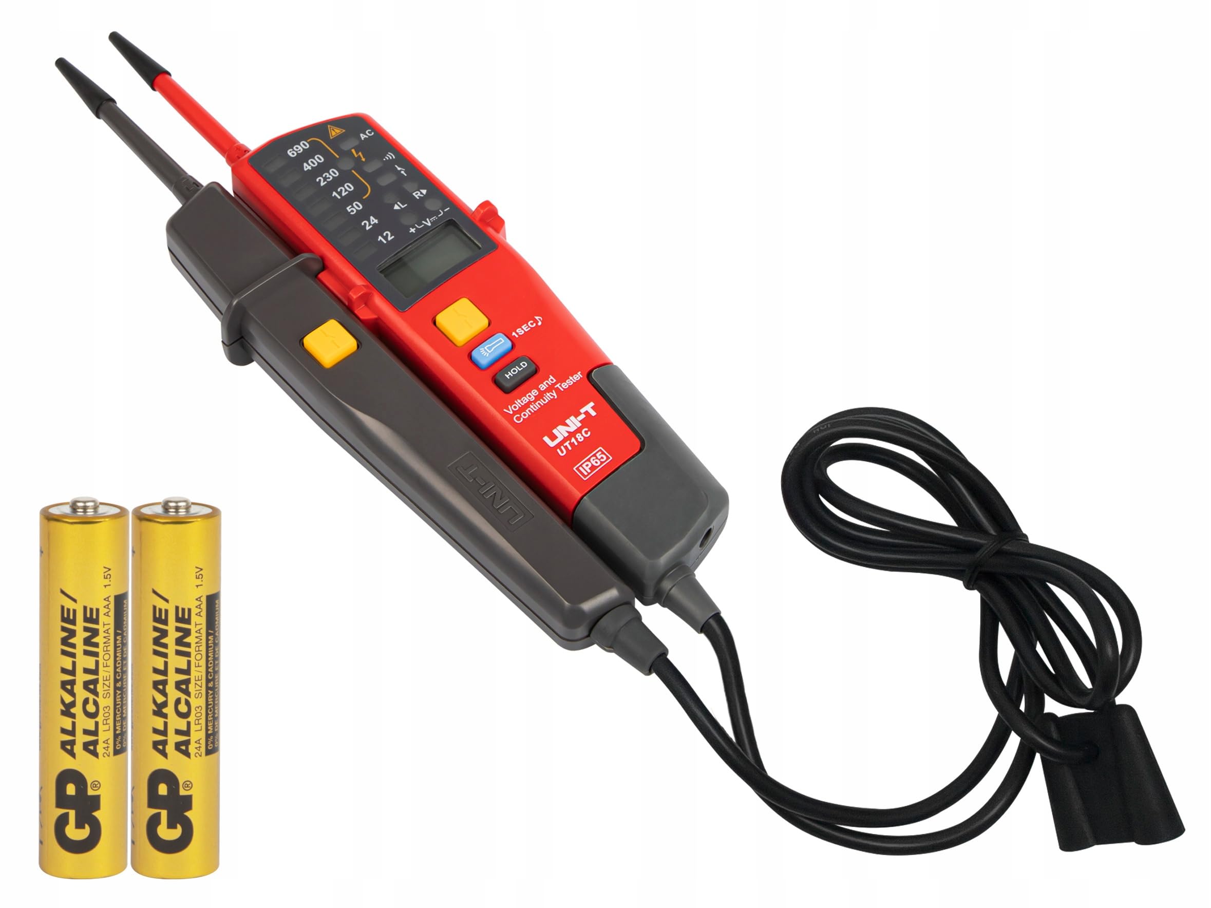 Blow MULTIMETR MIERNIK PRÓBNIK CYFROWY TESTER NAPIĘCIA FAZ RCD IP65 ZESTAW UT18C