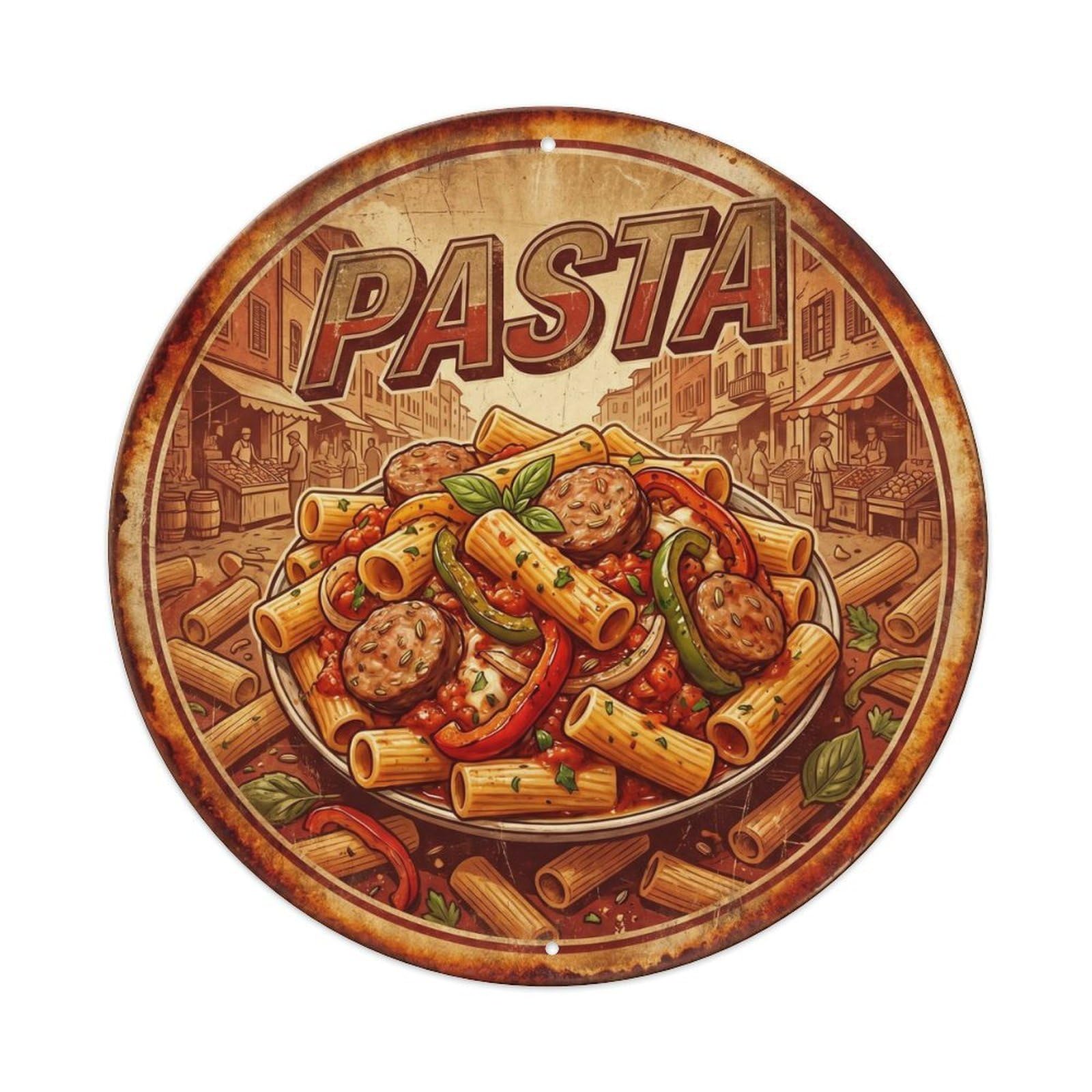 Trattoria Cucina Italiana Mediterranean Classic Cafe Metal Tin Sign