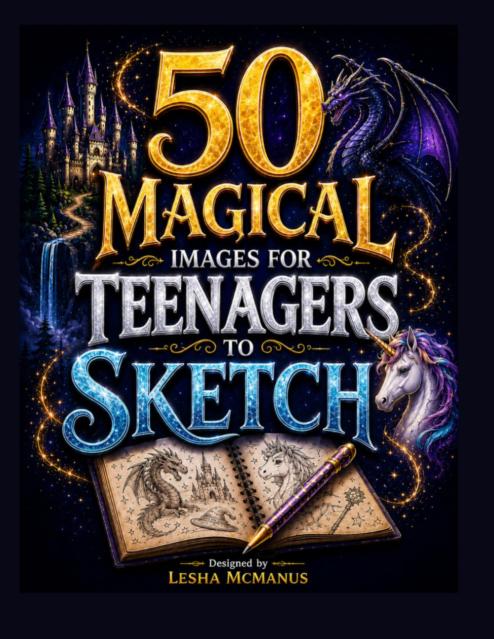 50 Magical Images for Teenagers to Sketch: A Creative Drawing Gift for Teen Artists
