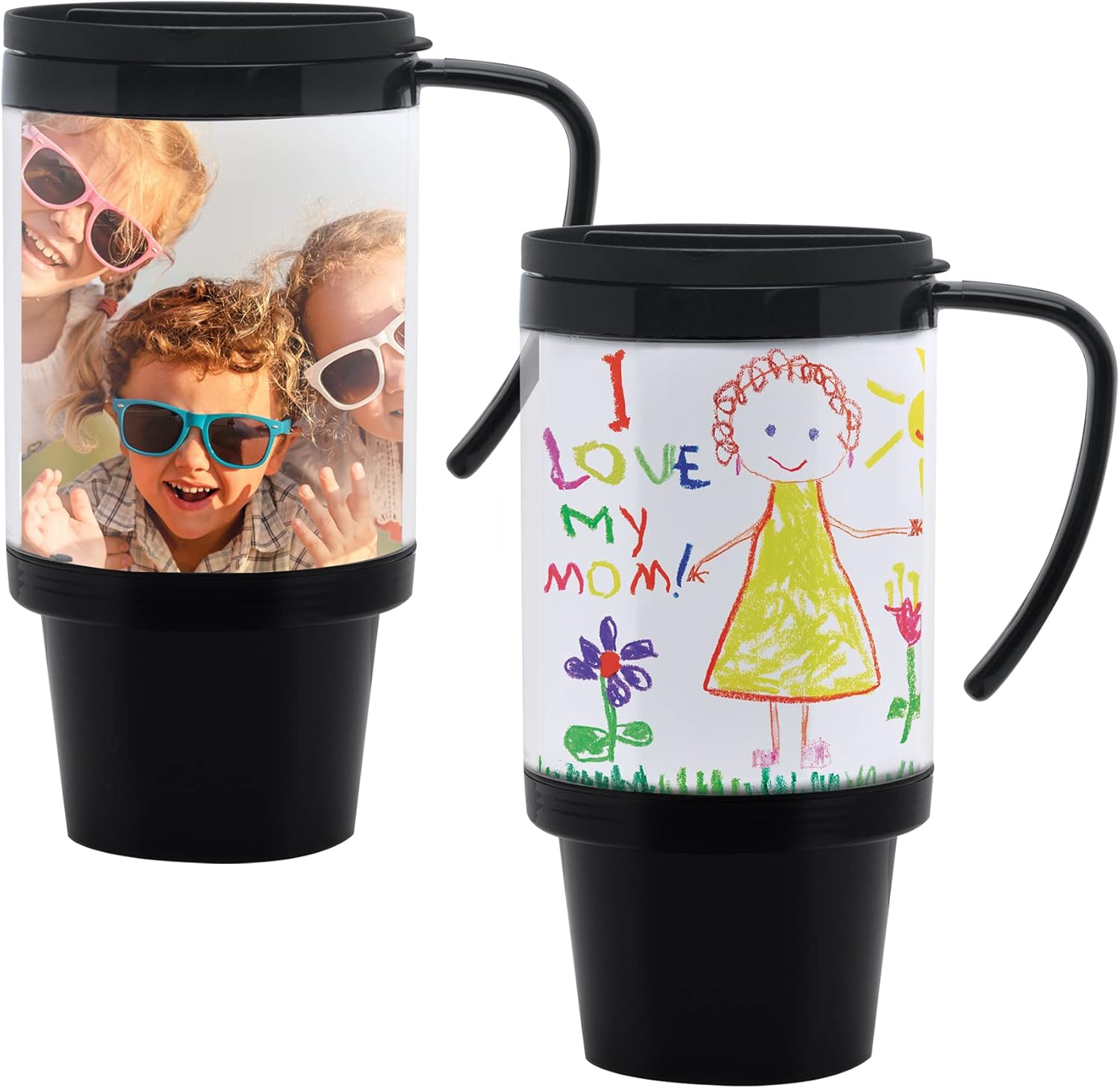 Thermo-Temp 16 oz. Black Photo Travel Mug - Case of 24 - Image 3