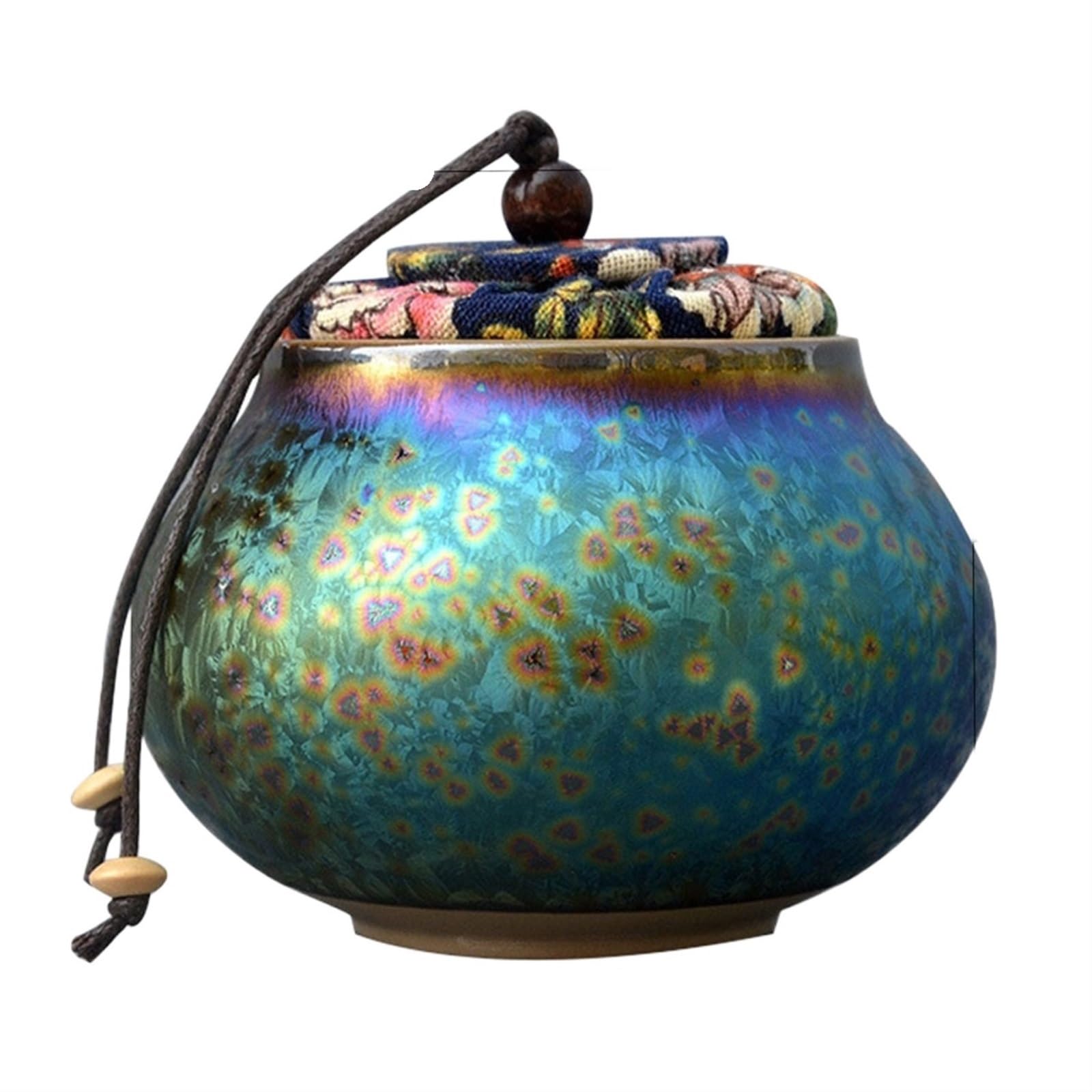 JINGYAN Storage Jars Can Candy Containers Airtight Lid Canister Coffee Grounds Tank Porcelain Jar Kitchen Bean Storage Sugar