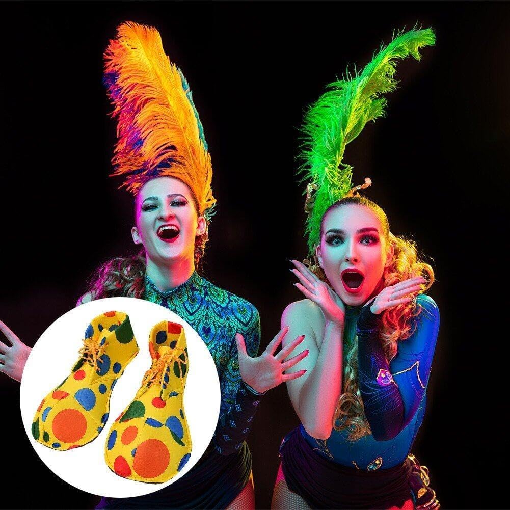 Scarpe da clown Carnevale costume da gioco costume scarpe da clown colorate adatte la performance di danza da festa di Halloween Natale Carnevale vestire gioco di ruolo teatrale