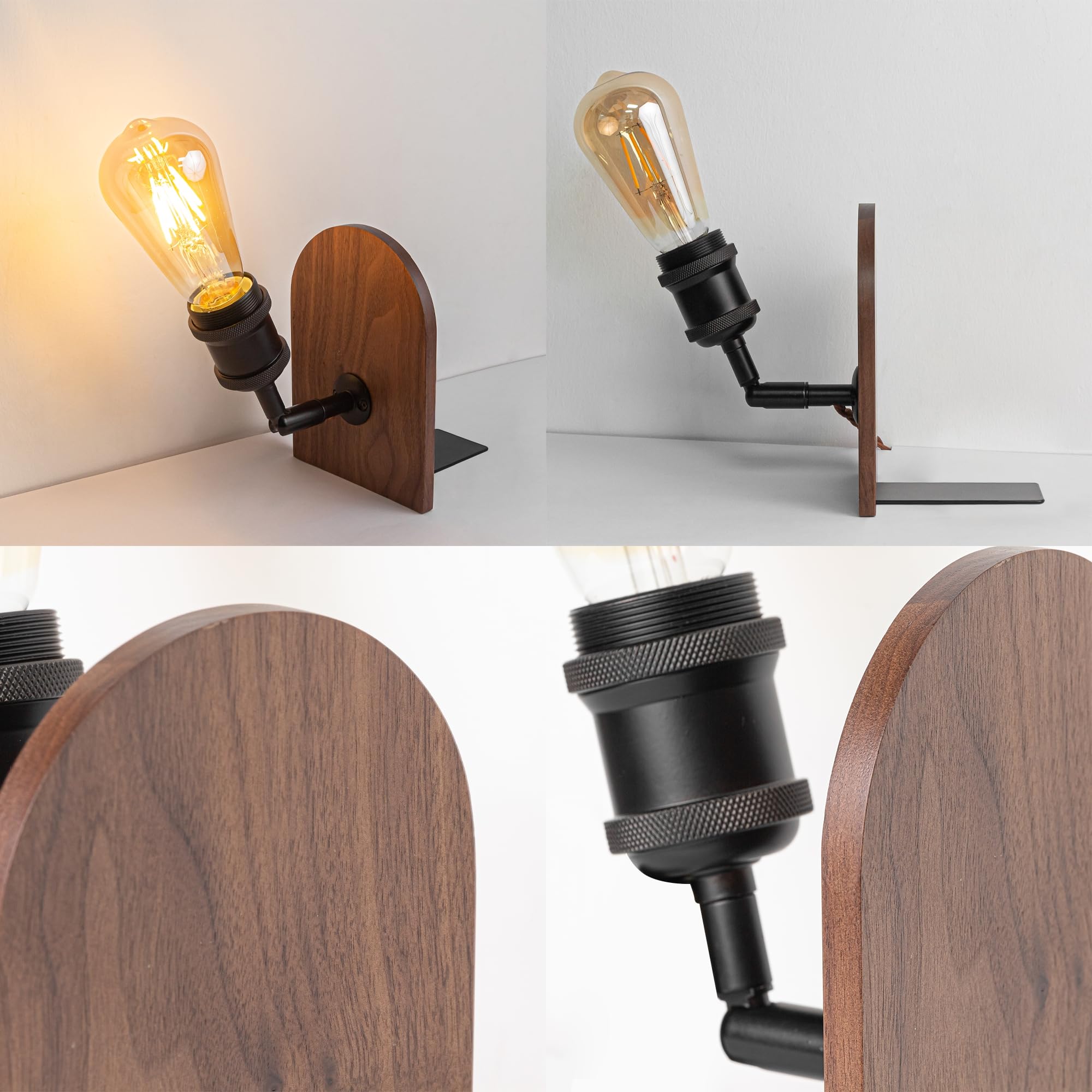 Amazon.co.jp : SKIVTGLAMP ブックスタンドライト 木製 倒れない