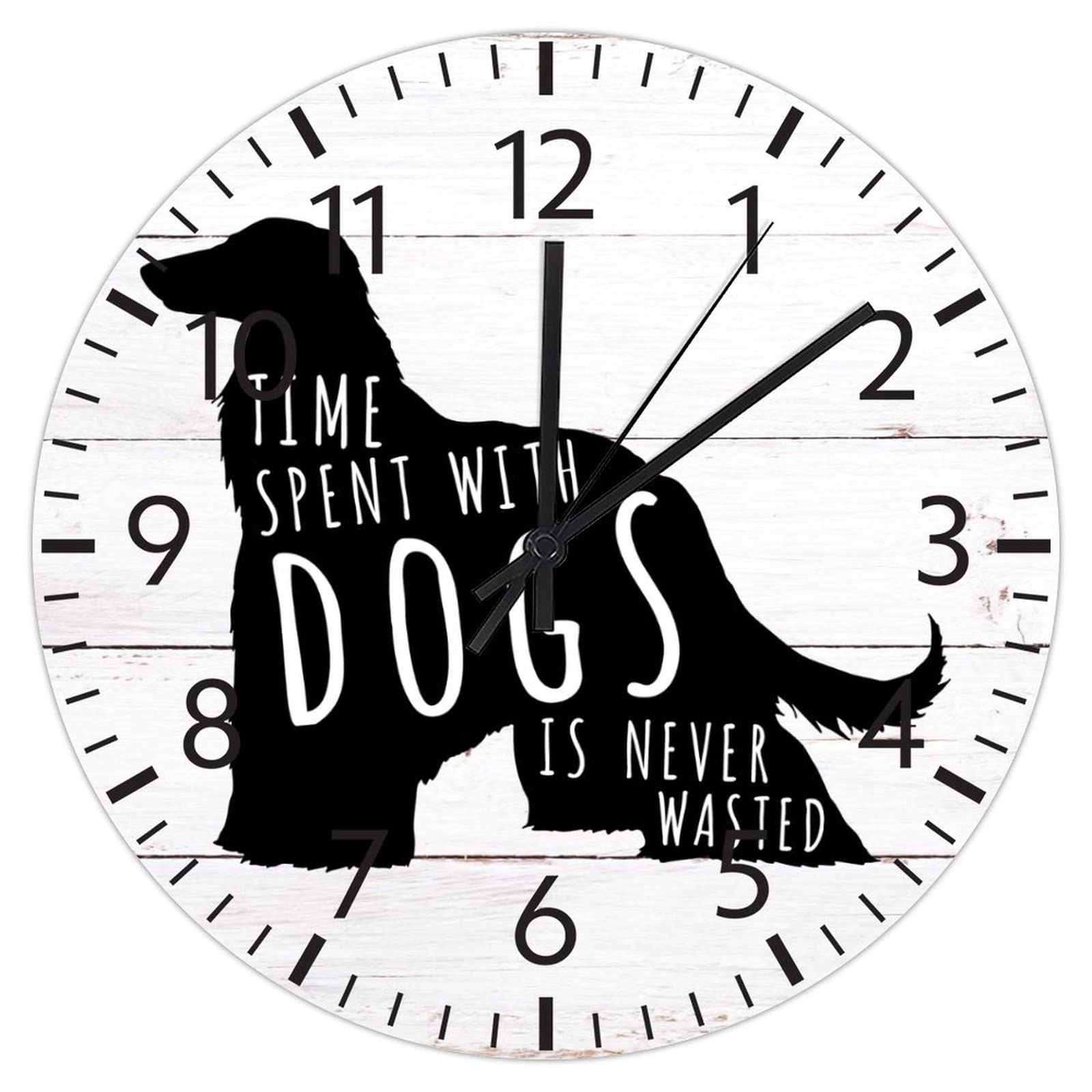 Horloge murale cadeau propriétaire de chien en PVC de 30,5cm