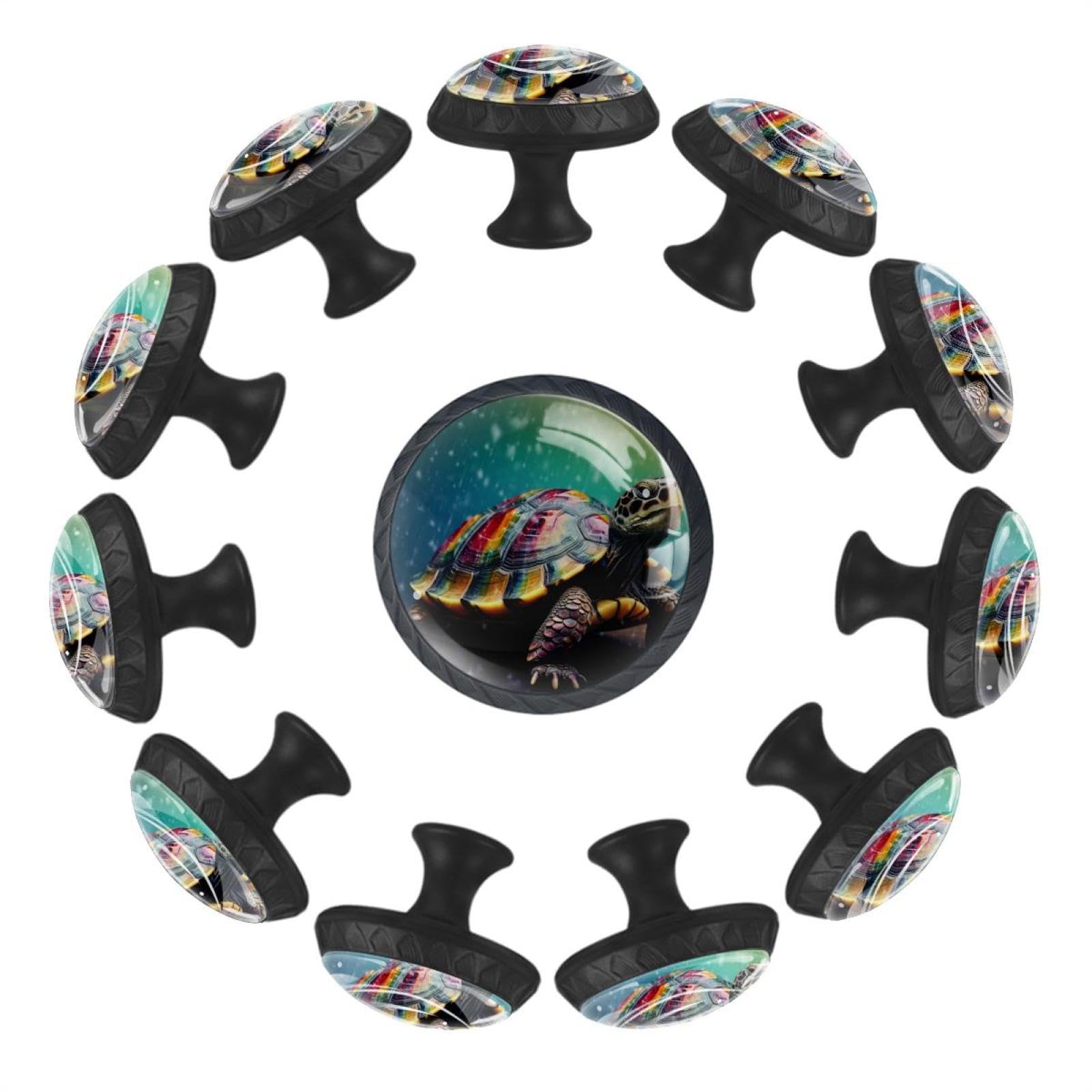 Boutons de tiroir en verre cristal arc-en-ciel pour une décoration élégante