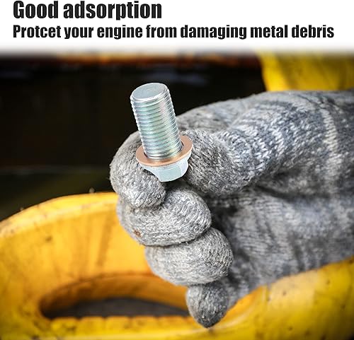 Miniatura 3 de X AUTOHAUX Tornillo de tapón de drenaje de aceite de motor de acero M14x1.5 con anillo de sellado para Mercedes-Benz para Dodge Caravan para Jeep