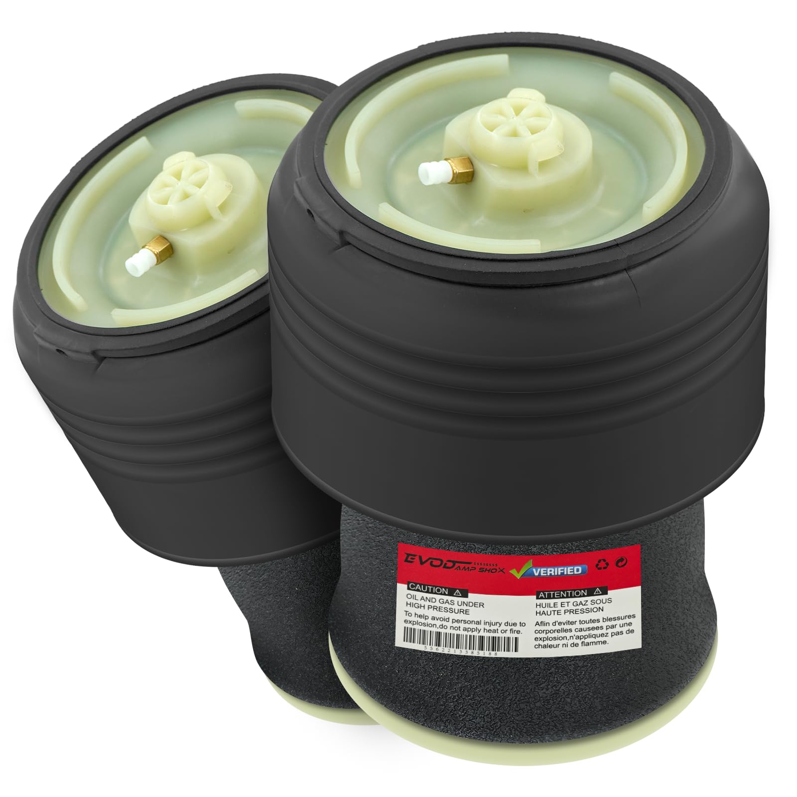 EVODAMP SHOX Rear Air Spring Suspension Bags Compatible with BMW X5 E70 2007-2013, X6 E71 2008-2014 37126790080 37126790078 Left & Right