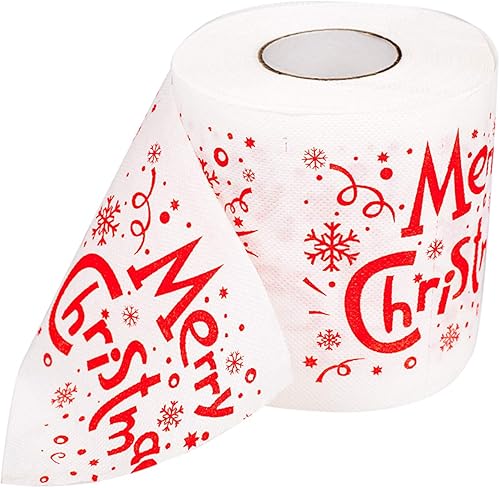 Miniatura 3 de SummitLink Feliz Navidad Santa Claus papel higiénico servilleta broma divertida fiesta de cumpleaños idea de regalo (RC03) (2 rollos)