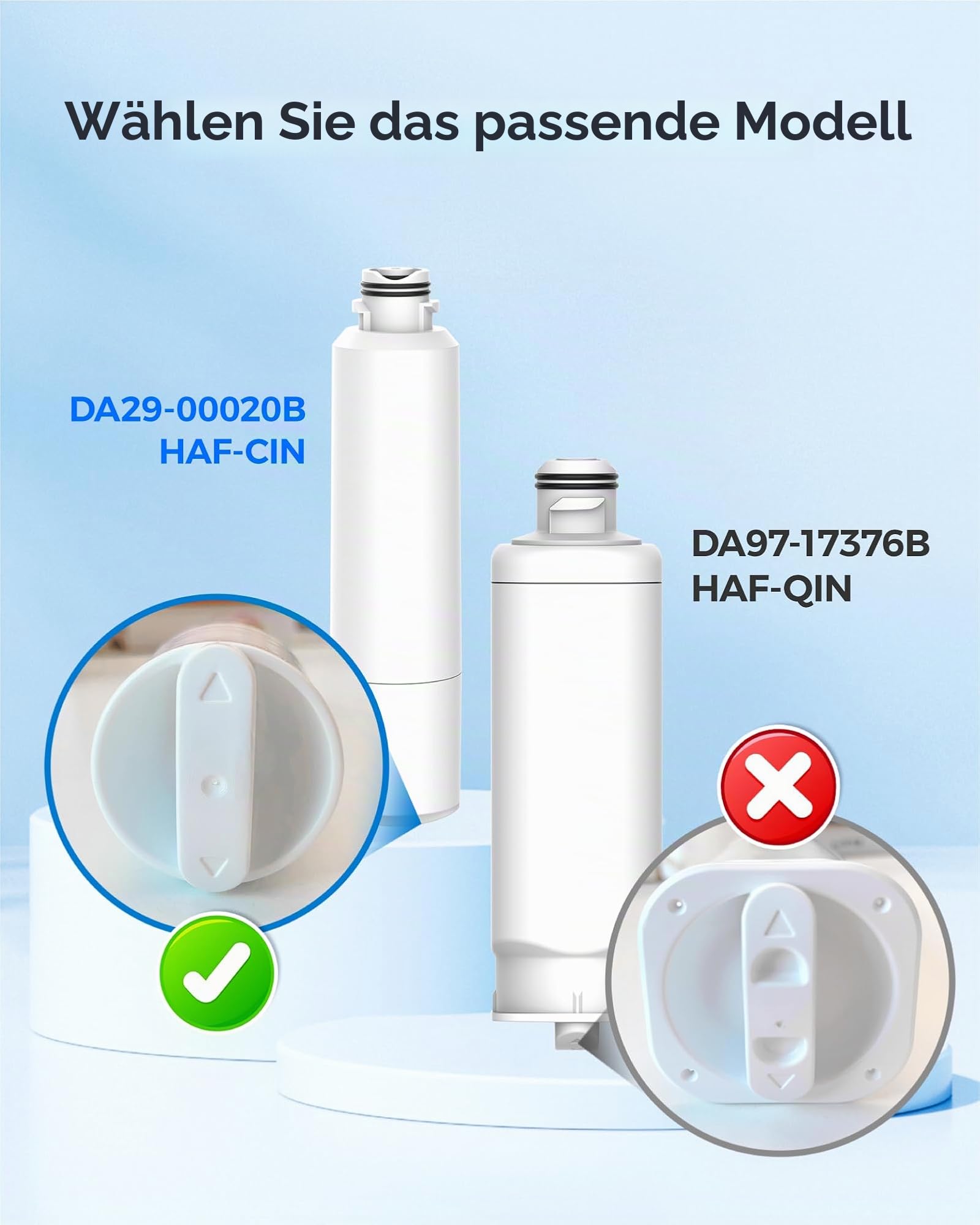 Maxblue Kühlschrank Wasserfilter, Kompatibel mit Samsung® DA29-00020B, DA29-00020A, HAFCIN, HAF-CIN, HAF-CIN/EXP, DA97-08006A-B, DA-97-08006A/B, DA29-00019A, 46-9101, RF28HMEDBSR (3)