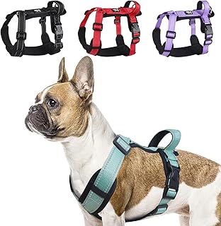 LiebeDD Hundegeschirr Grün L - Brustgeschirr Hund Mittel Reflektierend Anti zieh Hunde Geschirr Hund Zuggeschirr Gepolstert mit Griff Dog Harness für Welpen Kleine und Mittelgroße Hunde product image