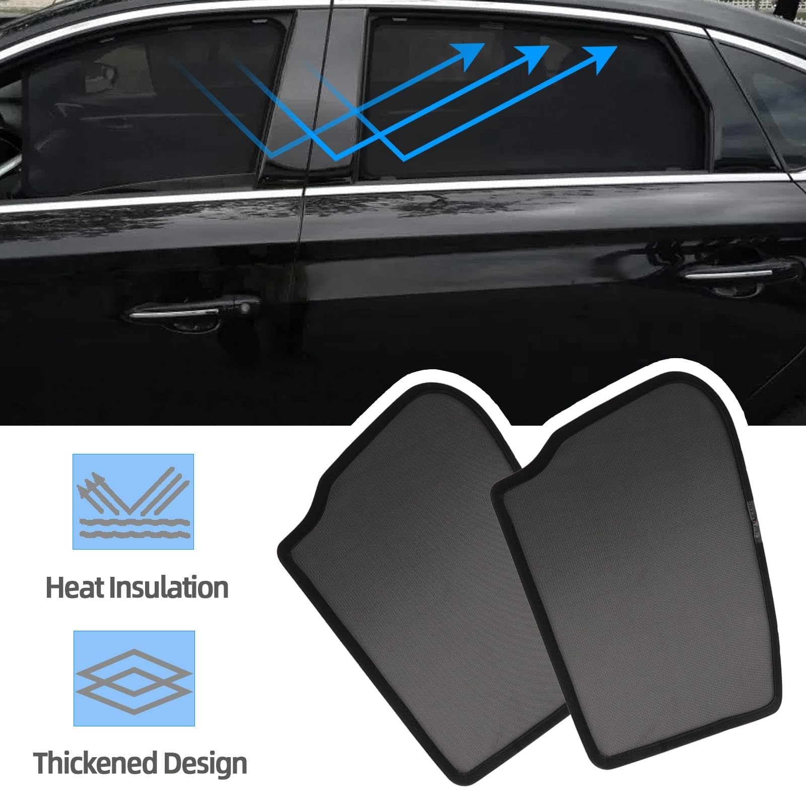 auto raam schaduw Voor Tesla Voor Model Y 2023 Magnetisch intrekbaar zonnedak Zonnescherm UV-bescherming Zonneklep autoruit zonnescherm