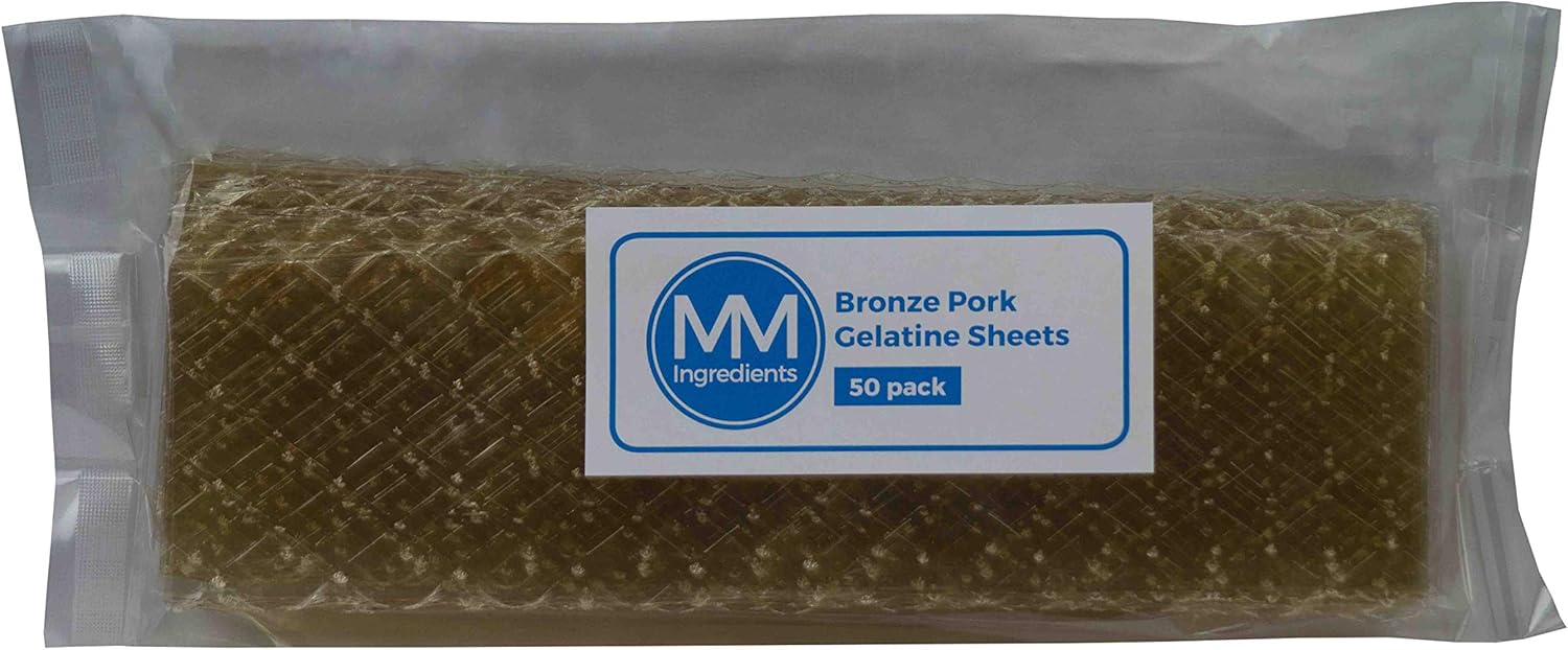 Leaf Gelatine Pork Bronze 50 Sheets Amazon.co.uk Grocery