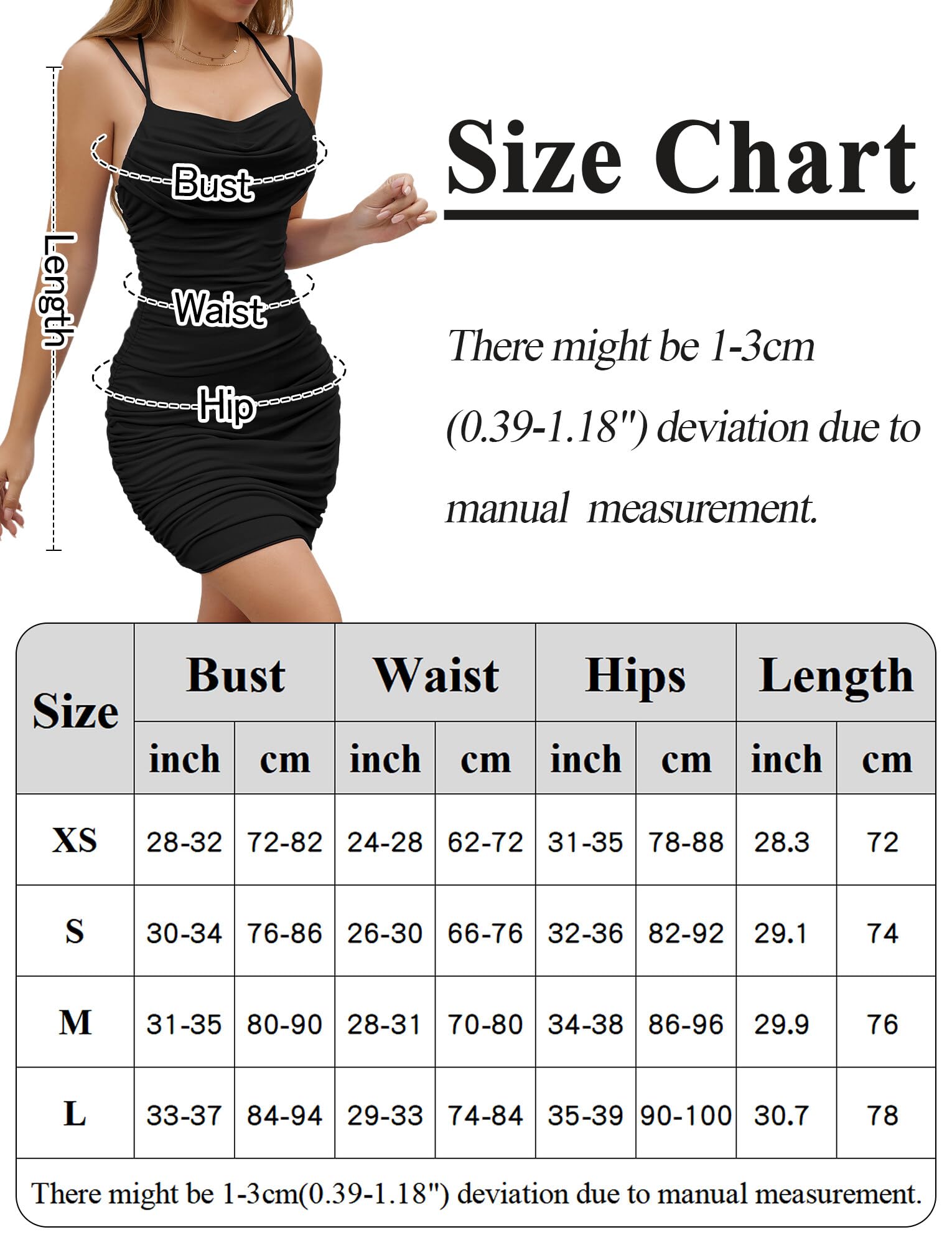 SEAUR Robe Moulante Bretelles Sexy Mini Robe à Bretelles Spaghetti Femme Robe de Clubbing Libertin Fête Robe Dos Nu Clubwear Dame XS-L