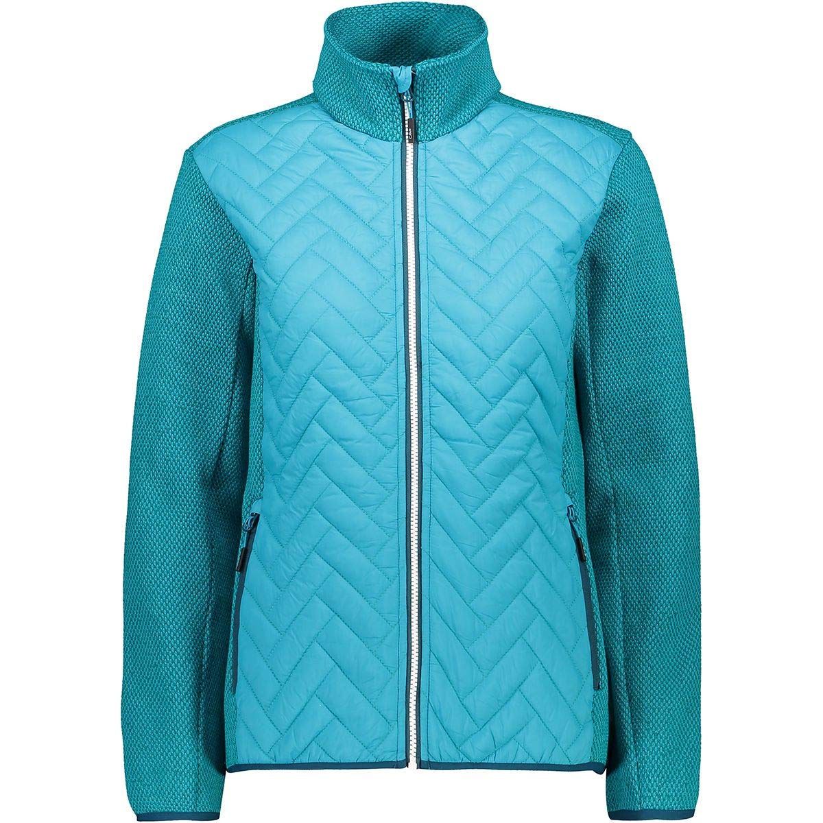 CMP Women's Knit Tech Fleece Jacket with Padding, Baltic, 50, Baltic