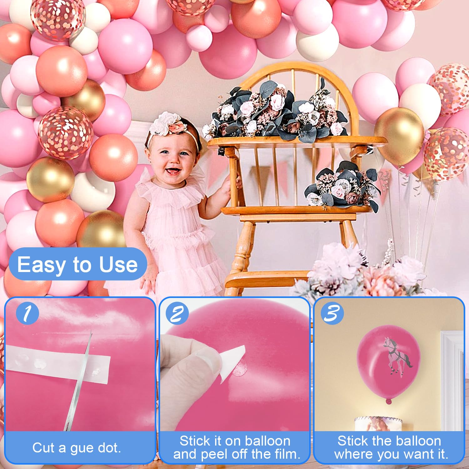 FIXCHORD Ballonlijmdots, 600 Stuks Plakdots Voor Ballonnen Dubbelzijdige Lijmdots Lijmdots Muren Zonder Sporen Extra Sterke Ballonlijmdots Verjaardagsfeest Bruiloft Kerstdecoratie 12mm 806796641