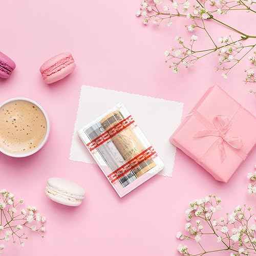 Miniatura 6 de Sumind Caja transparente de 4 piezas con texto en inglés «Can You Unlock» Treasure Brainteaser Puzzle Truco, caja secreta para dinero en efectivo,