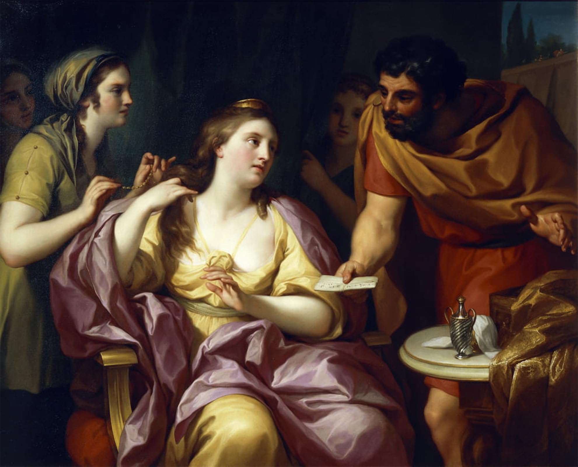 POSTERIIk Vintage Print Pop Art Landscape Artwork Semiramis Welcomes the News of the Revolt of Ba by Anton Raphael Mengs Art Prints for Office Home Decor 60x90cm