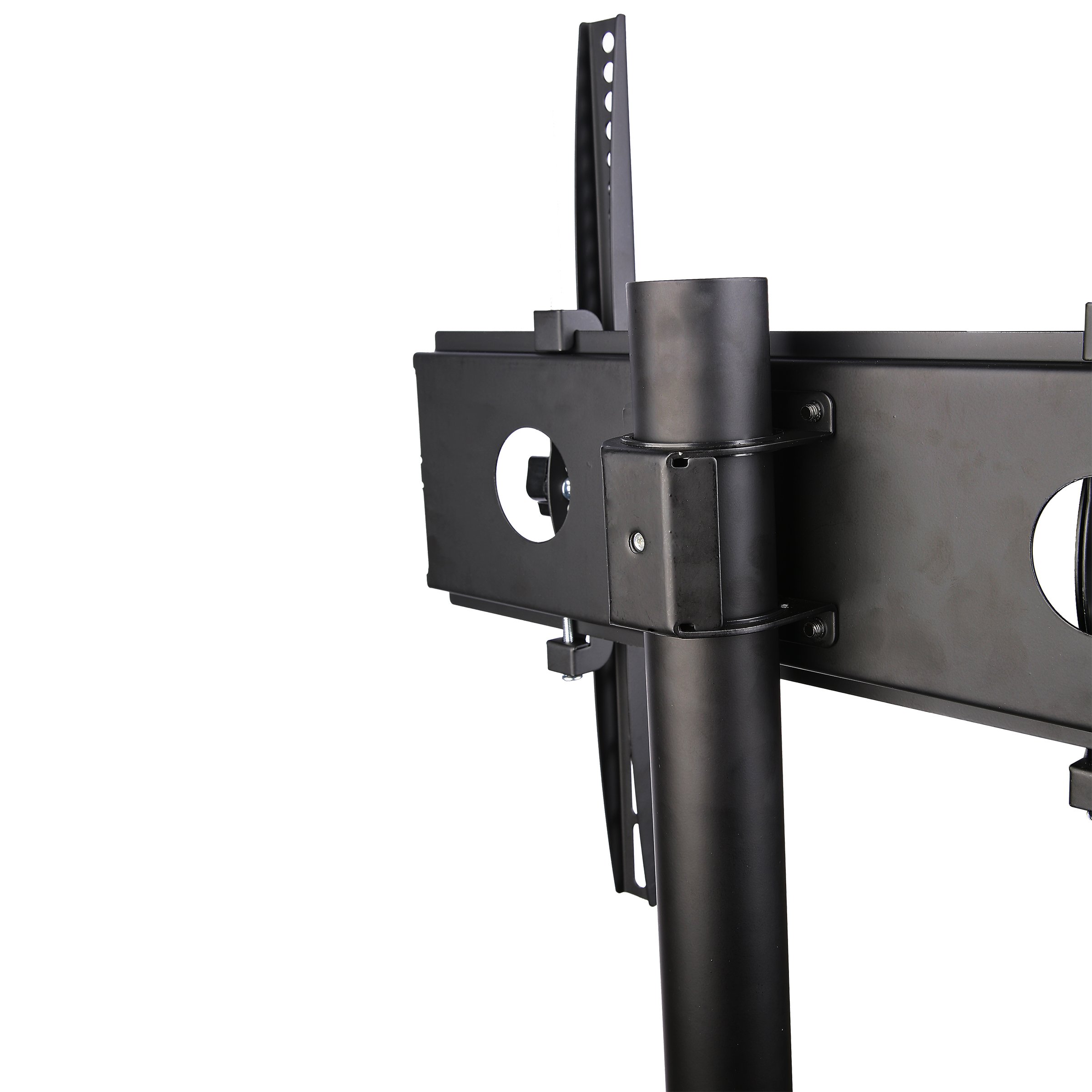 Ergosolid Falco-24 - Soporte de Suelo para TV, con Ruedas para Pantallas LCD LED y TV Curvas de 23"-55", Capacidad de Carga 25 kg, Negro