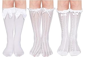 3 Pair Oktoberfest Socks Women Long Socks with Bows Lace Trim Ruffle...