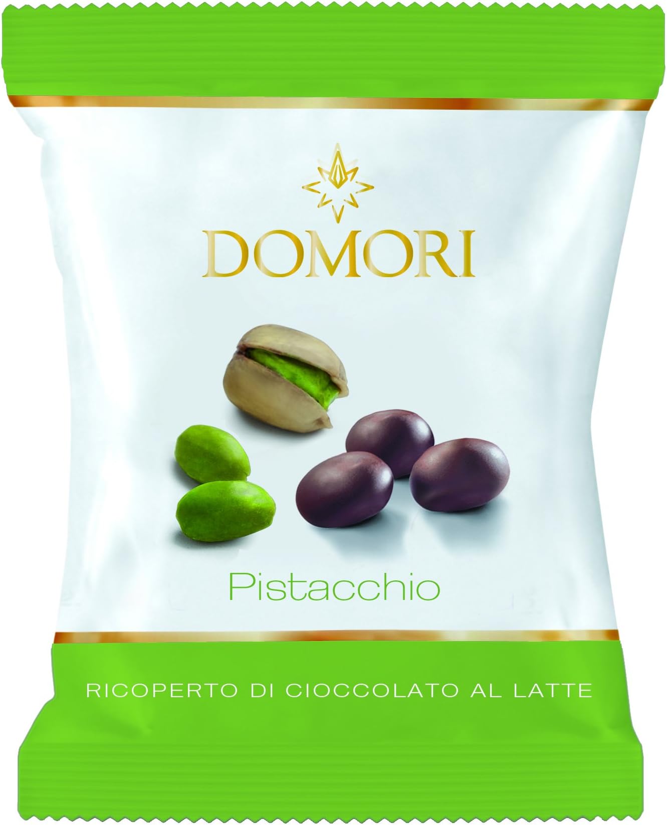 Domori - Dragees Dark Chocolate covered Pistachios FB