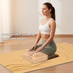 Tapis de yoga extra large 76" x 40" x 10mm - Épaisseur TPE Tapis d'exercice pour hommes & Femmes, Mat de fitness non glissant pour Pilates, entraînement, gymnastique à domicile