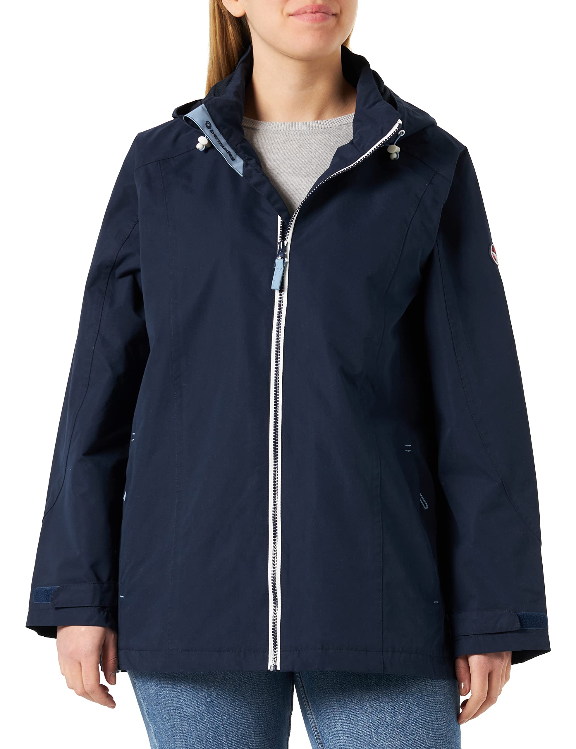Chaqueta impermeable mujer Bermudes con capucha transpirable activa 6