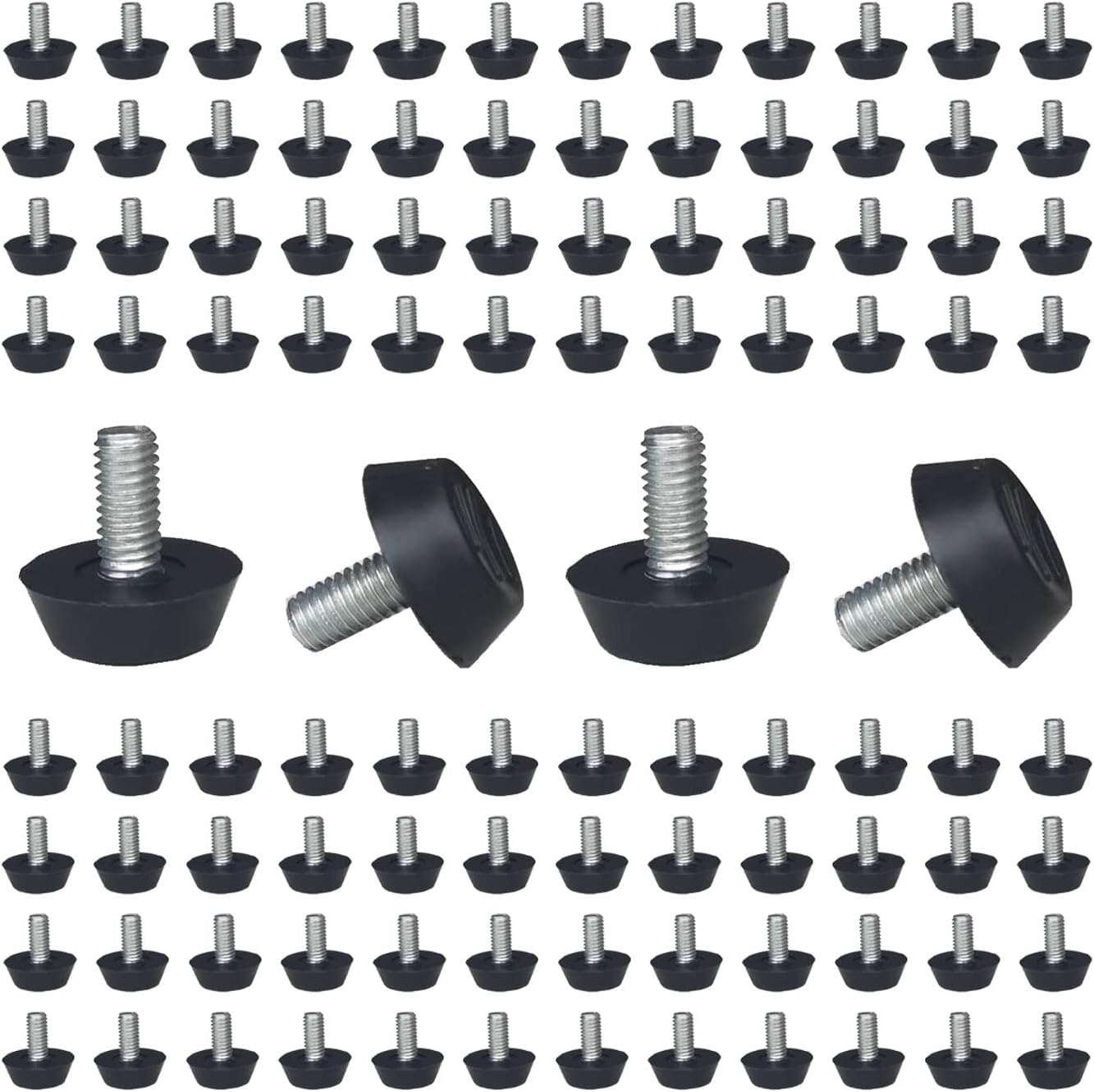 Leveling Feet 100 Pcs 1/4" Adjustable Furniture Levelers Screw Foot