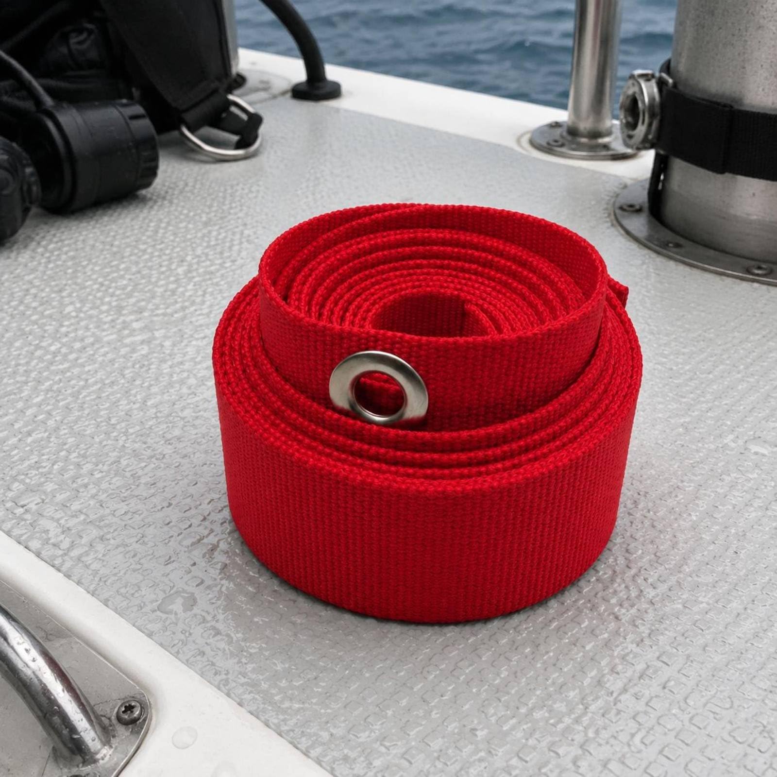 Cinturón de Lastre de Buceo Correa Plomos Ajustable Hebilla Sólida Material Poliéster Acero Inoxidable 316 Resistente Adecuado para Buceo Entrenamiento