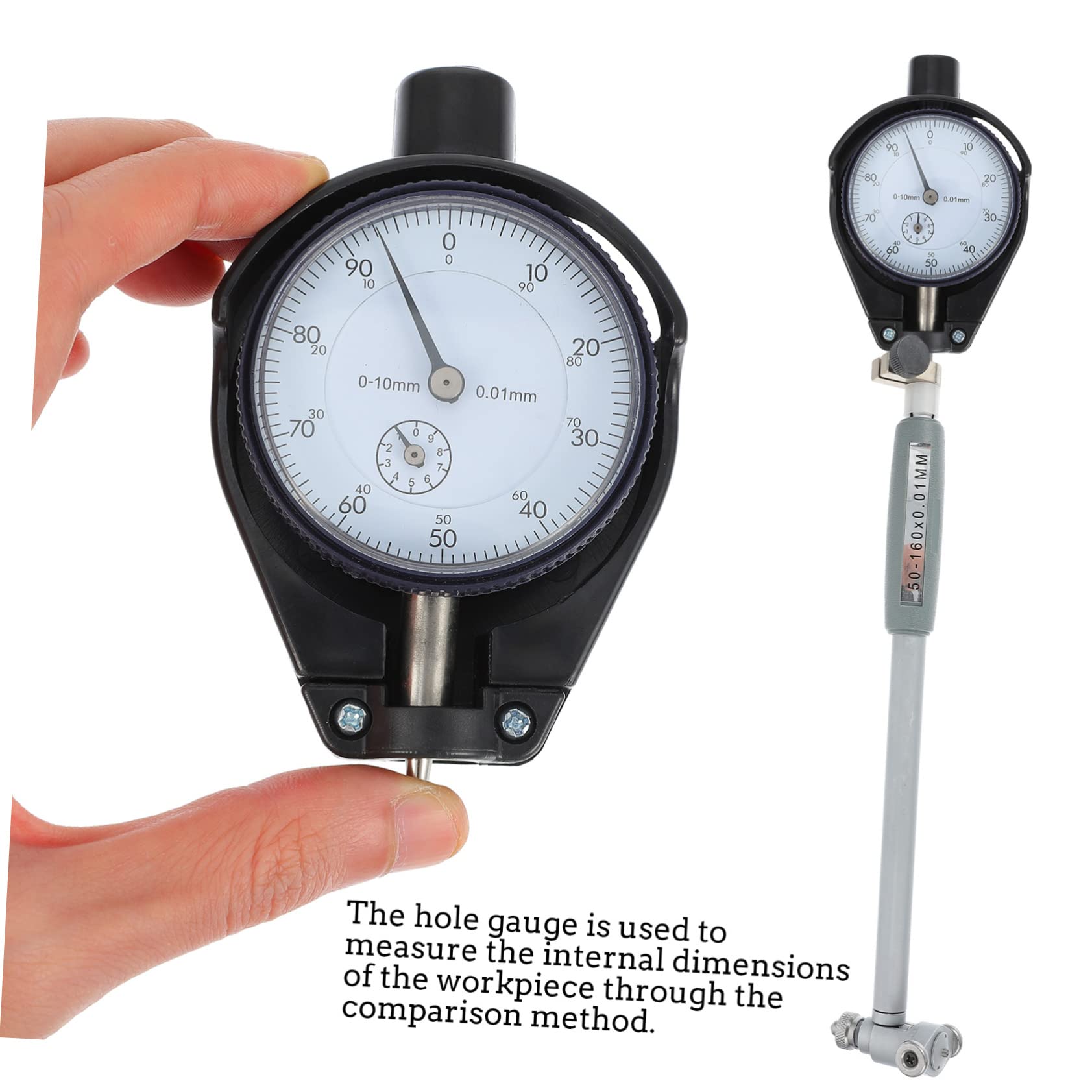 OUNONA 50-160mm Inner Diameter Bore Gauge Gauge Dial Indicator Metric Measuring Tool Easy Operation Reliable for Repair