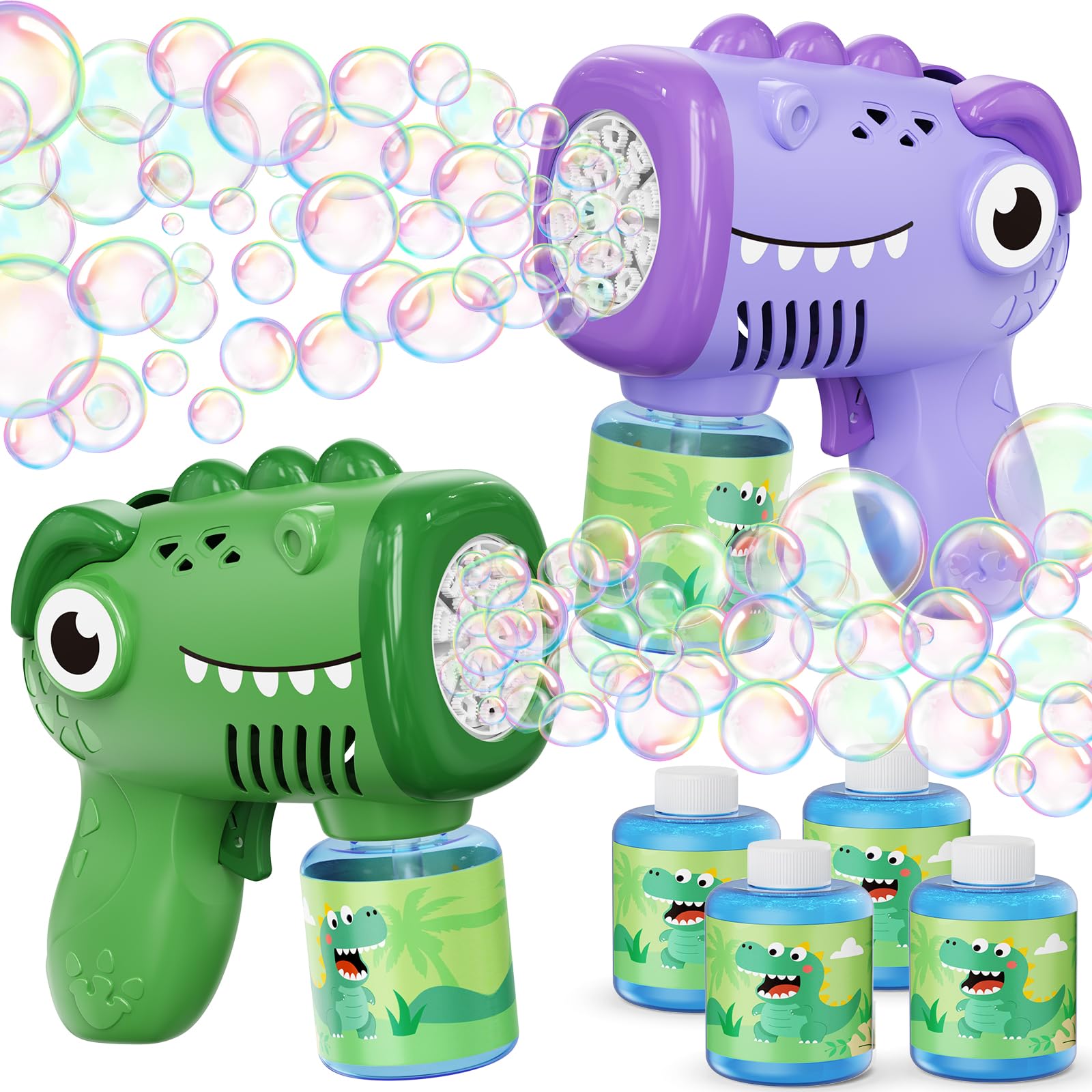 Yunaking Dino Bubble Gun - 2 Pack Kids Toys -9 Yunaking Dino Bubble Gun - 2 Pack Kids Toys -9