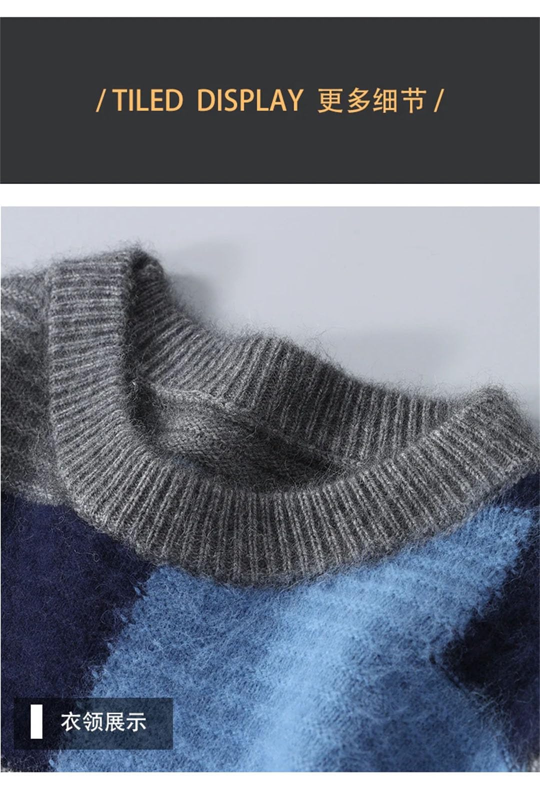Maglione da uomo in cashmere spesso a maniche lunghe pullover girocollo in lana lavorata a maglia