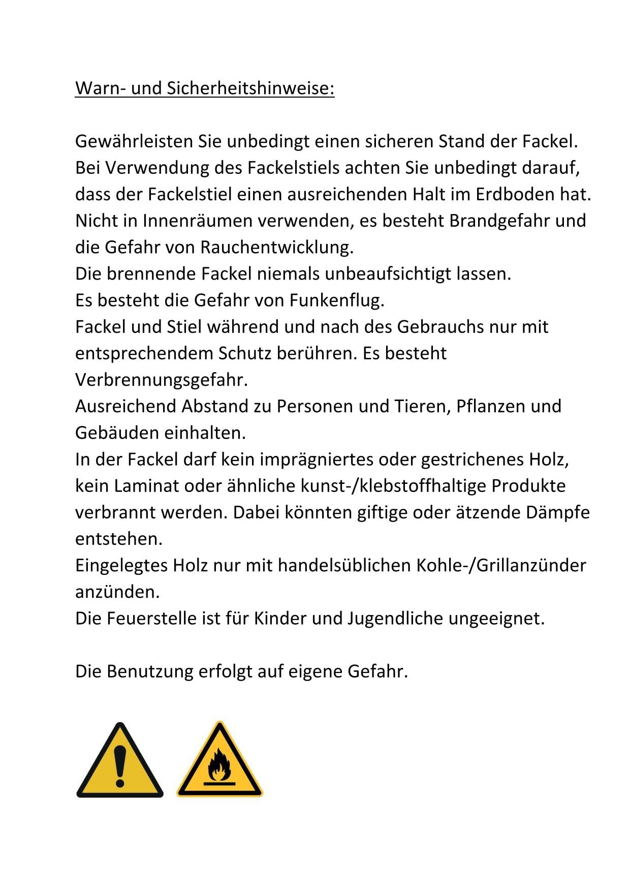 Gittermuster Fackel - Set mit Stiel und Brennmitteln
