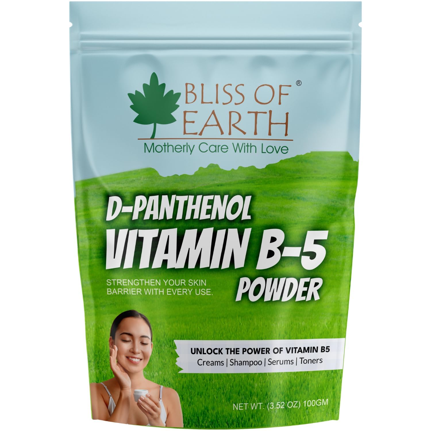 Bliss of Earth D Panthenol Vitamin B5 Powder | Pure & Natural | Skin Brightening, Scalp Hydration, Hair Powder | DIY Creams & Serums