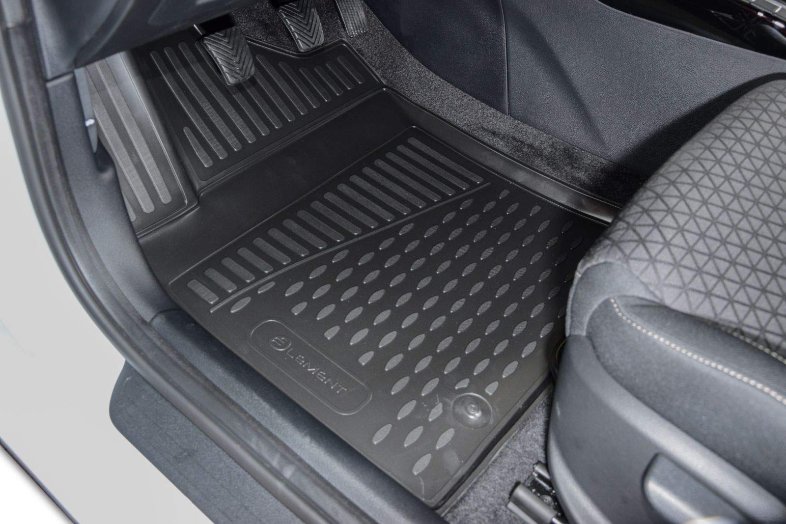 J&J AUTOMOTIVE | NORM 3D Tappeti Tappetini Auto In TPE Gomma Su Misura Per Cee'D/Pro Cee'D 2012-2018, Kit Di 4 Pezzi, Inodore, Nero, Antiscivolo