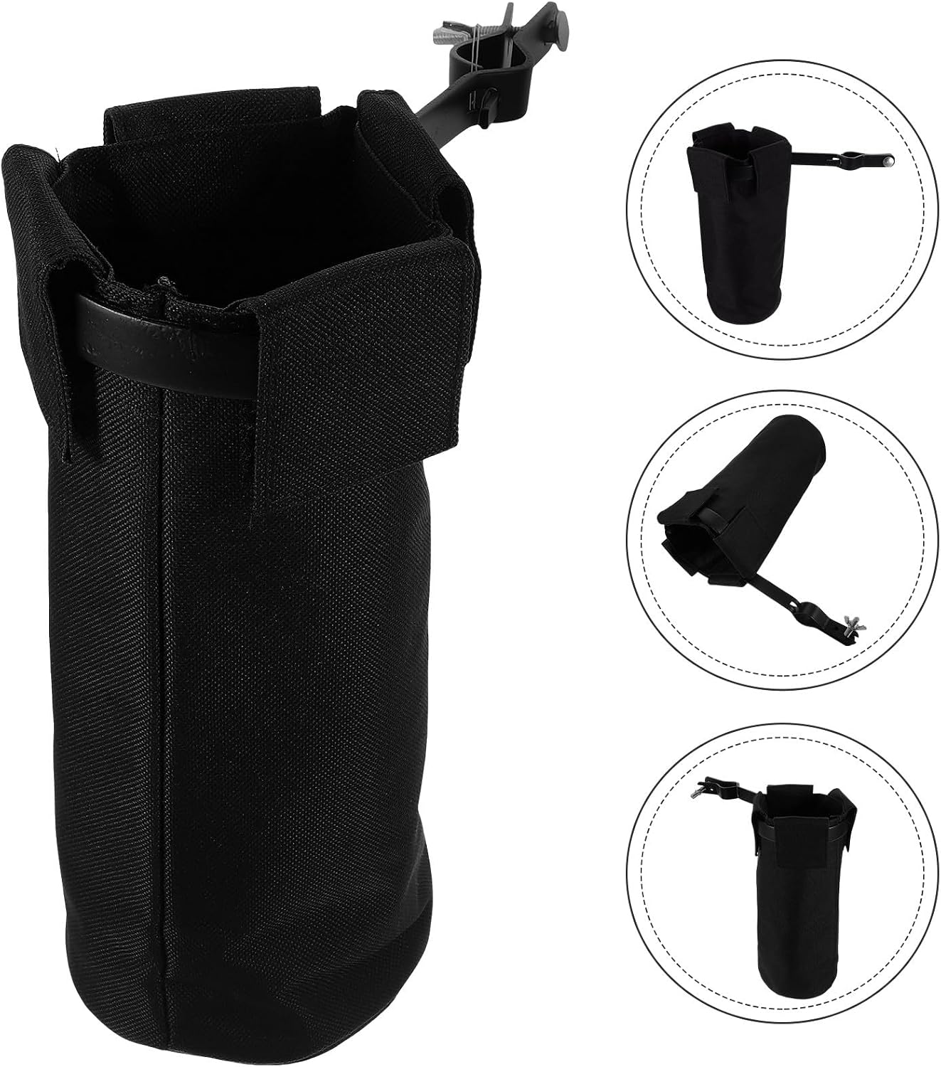 Professional Drum Stick Bag with Thick Oxford Sponge, Portable Black Drumstick Holder Pouch for Drummers, Sturdy Drumstick Storage Case Suitable for Music Practice and Travel