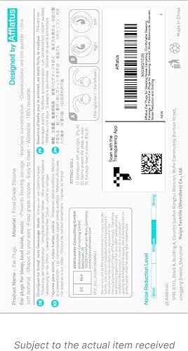 Miniatura 8 de Afflatus Tapones para los oídos para dormir con cancelación de ruido, 2 pares (S+L), cómodos tapones para los oídos reutilizables con reducción de