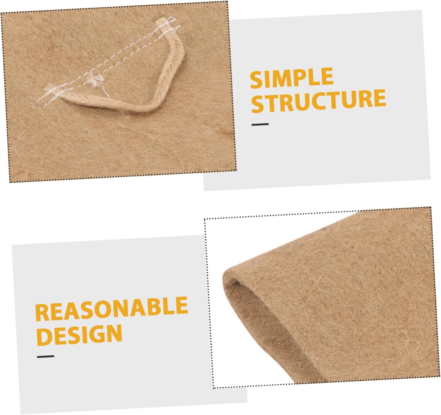 YARNOW Jute Growing Pads for Microgreens 4Pcs Germination Tray Paper Moisture Retention Reusable Seed Paper for Hydroponic Growing and Sprouting