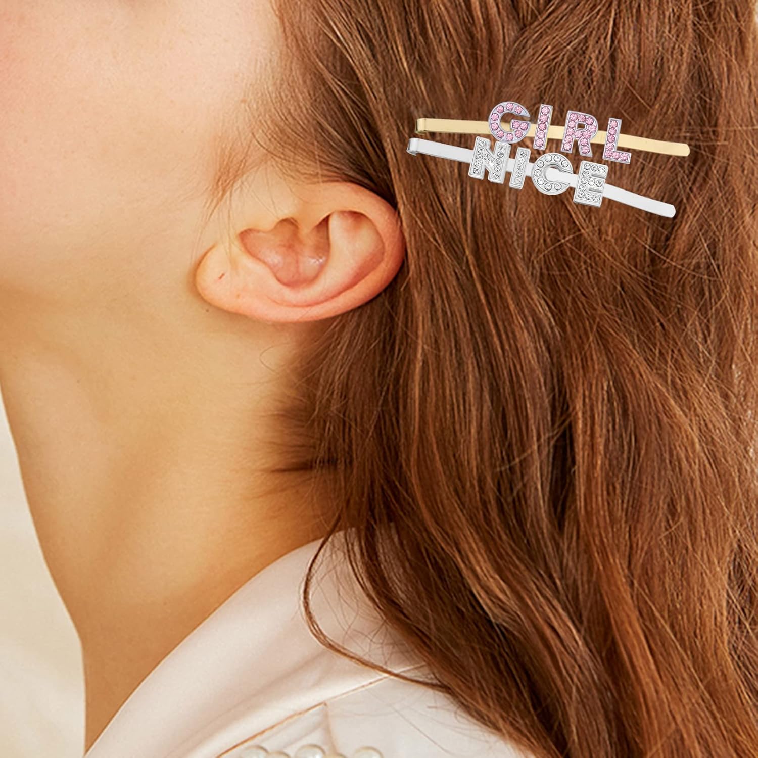 130pcs A-Z 8mm Full Rhinestones Slide Alphabet Letters for DIY Wristbands Bracelets, Jewelry Making Crafts Charms (Silver and Pink) - Image 5