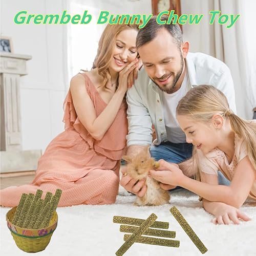 Miniatura 2 de Timothy - Juguetes de conejo, palo de heno Timothy para conejillo de indias, juguete para masticar conejos, juguetes para moler dientes, hámster,