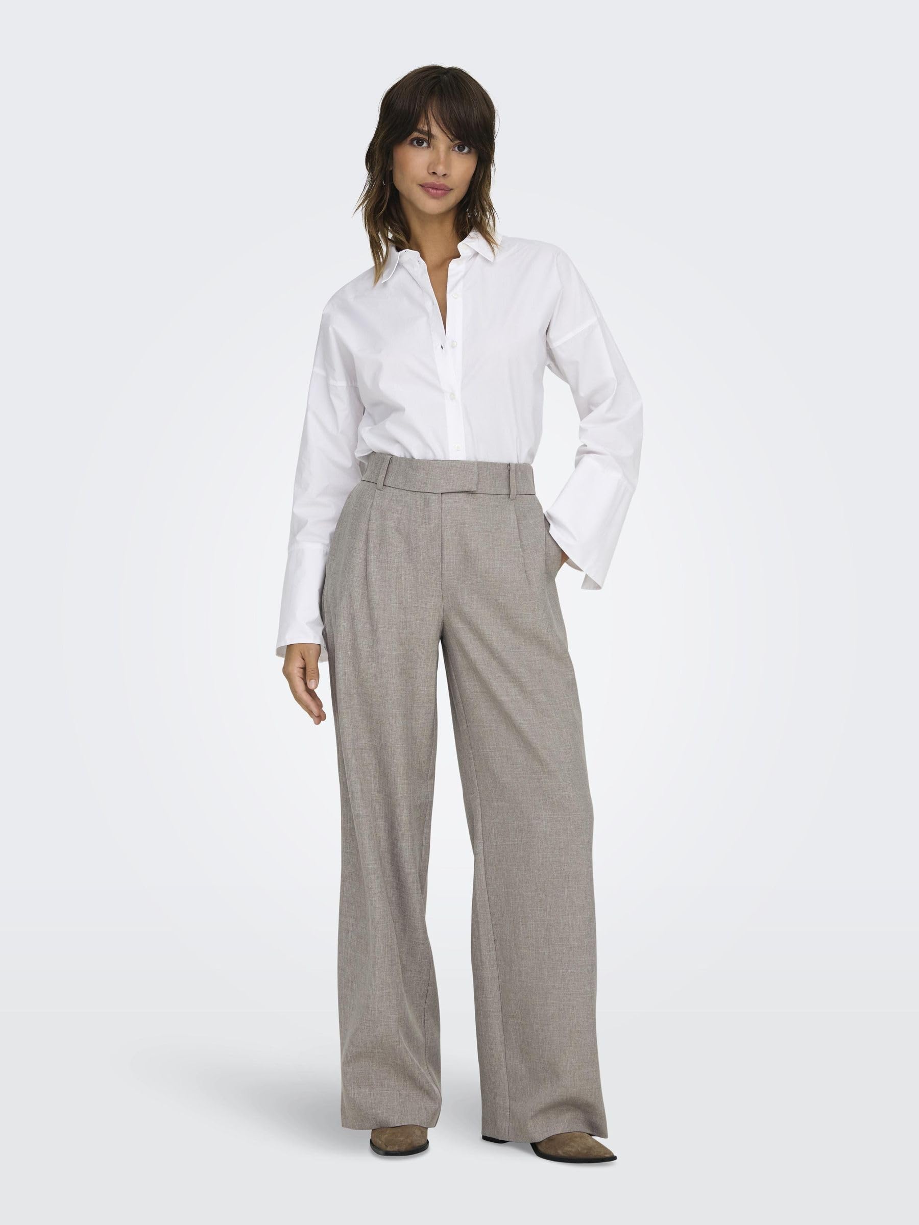 Only - Onllinda HW STR Mel Pants CC TLR, Pantaloni Donna