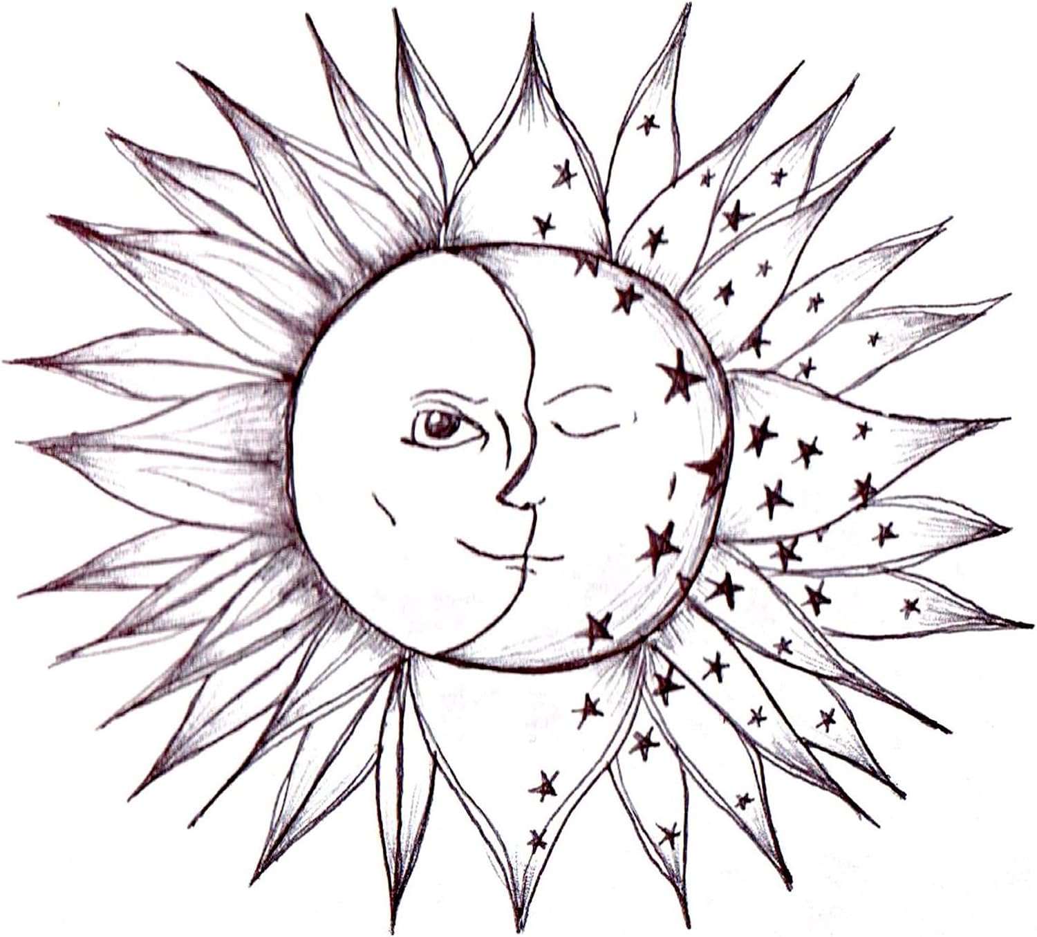 CafePress Sunmoon Square Sticker 3 X 3 Square Bumper Sticker Car Decal