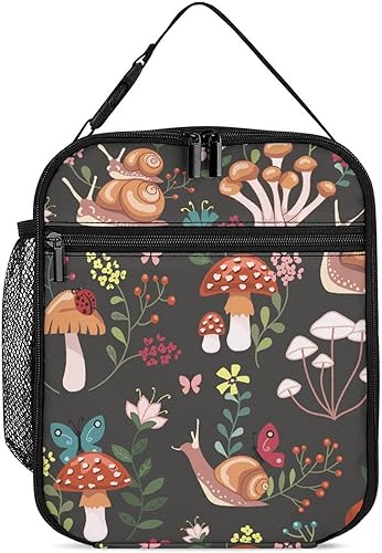 Bolsa de almuerzo para mujeres y hombres, lonchera aislada para Ofice, picnic, trabajo, viajes, bolsa de almuerzo reutilizable, hongo