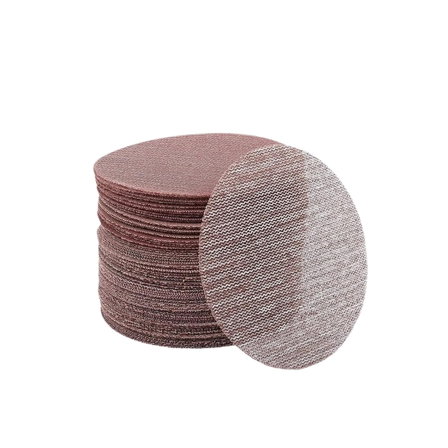 60PCS 5Inch Sanding Discs 80 100 120 180 240 320 Grit Mesh Abrasive Dustless Sandpaper Assortment for Woodworking Hook and Loop
